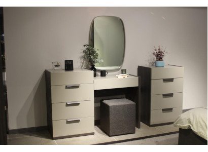 Schminktisch mit Spiegel Make Up Schlafzimmer Design Möbel Holz 2tlg. Neu