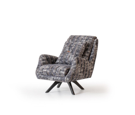 Designer Sessel Wohnzimmer Luxus Möbel Grau Stil Einsitzer Lounge Club