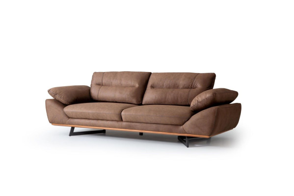 Modern Designer Sofa 3 Sitzer 240cm xxl Couch Polster Sofas Design Braun