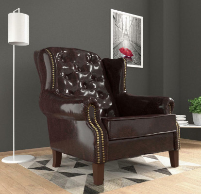 Design Sessel Leder Luxus Fernseh Couch Relax 1 Sitzer Sofa Lounge Club