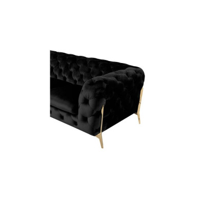 Design Chesterfield Sofa 2-Sitzer Couch Samt Polster Textil Sofas Zweisitzer Neu