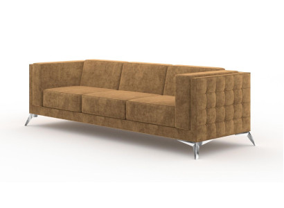 Sitzer Couch Polster Sofa Textil Stoff Chesterfield Couchen Garnitur Dreisitzer