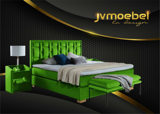 Design Bett Schlafzimmer Set 4tlg. Nachttisch 2x Sitzbank Betten moderne