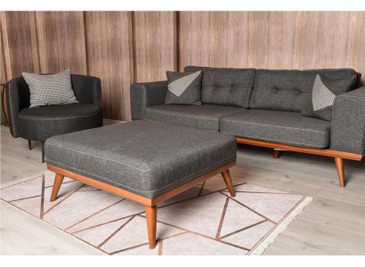 Modernes Ecksofa Mit Sessel Wohnzimmergarnitur Luxus Einrichtungsmöbel 3+1
