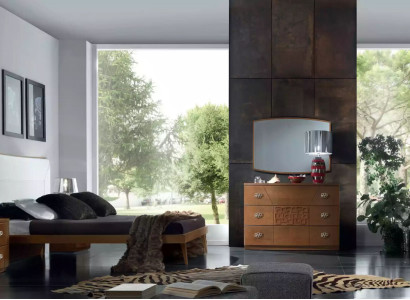 Schlafzimmer Set Bett 2x Nachttisch Kommode 6tlg Design Luxus Komplett