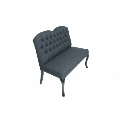 Chesterfield Bank Textil Sitz Bänke Deko Restaurant Stoff Laden Sofa Leder