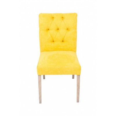 Designer Gelbe Stühle Chesterfield Garnitur Stuhl-Hotel-Set 4-er Set 
