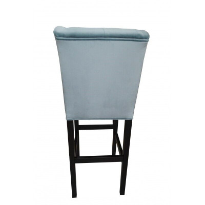 Blaue Chesterfield Barhocker Barstühle 4-er Stuhl-Set Designer Barstühle