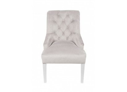 Graue Chesterfield Stühle mit Klopfer Edles Design Polster Hotel Stuhl Set x6-er Gruppe