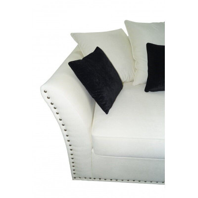 Klassische Design Couch Polster Sofa Dreisititzer Stoff Couchen Sofas 3 Sitzer