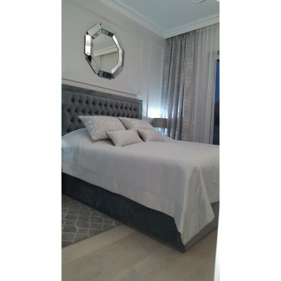 Chesterfield Bett Polster Doppel Hotel Deko Betten Schlafzimmer 140x200cm