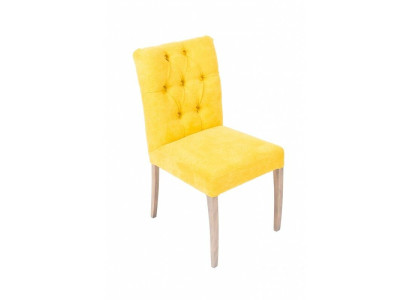 Moderne Designer Chesterfield Stühle Gelber Stuhl-Set Stilvolle Polsterstühle x10 tlg. 