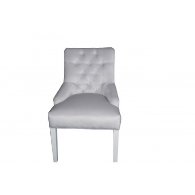 Graue Designer Chesterfield Stühle Polster Stuhl Garnitur Textilstühle  x10 Einsitzer Set