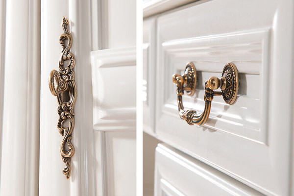  Klassischer Designer Echten Holz Rahmen XXL Spiegel 107x71 Spiegel - Model W-L2 