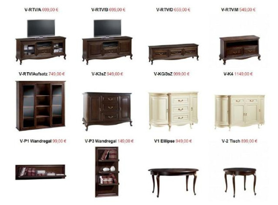 Klassische Vitrine Vitrinenschrank Schrank Echtholz Vitrinen V-W 3-4 Glasschrank