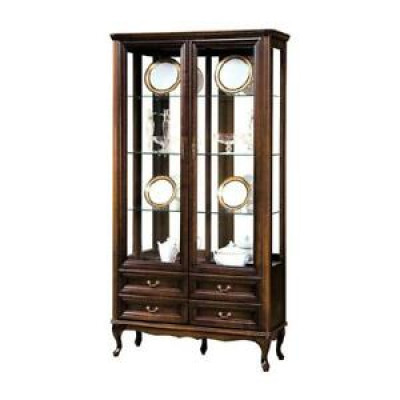 Klassische Vitrine Schrank Italienische Möbel Vitrinenschrank Vitrinen Neu W-W2