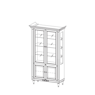 Klassische Vitrine Kommoden Vitrinen Vitrinenschrank Schrank Glasschrank FL-W2