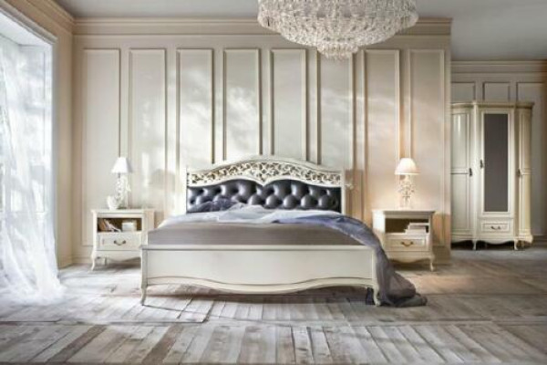 Königliches Bett Ehebett Doppelbett Chippendale Klassisches - MODEL V-A-N