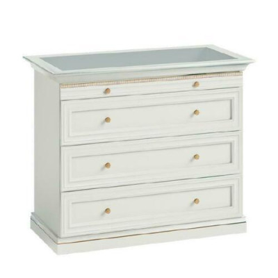 Kommode + Virtrine Schmuck Uhren Begehbarer Schrank Massiv Echtholz V-KG Kommode