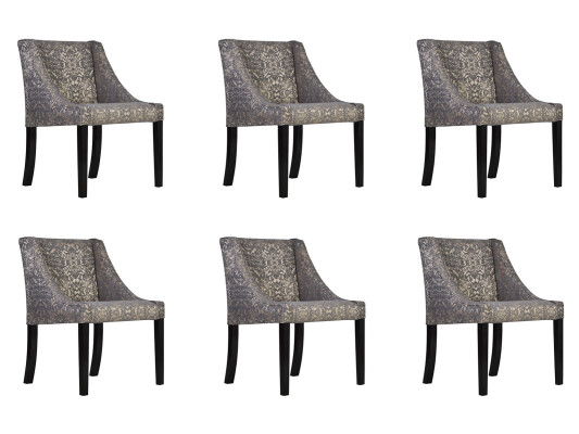 6x Stühle Stuhl Polster Design Lounge Club Sitz Lehn Garnitur Sessel CHANL Neu