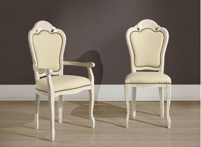 Stuhl mit Armlehne Esszimmerstuhl Holz Neu Esszimmer Stühle Design Sessel Barock