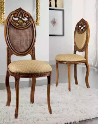 Stuhl Möbel Design Polsterstuhl Esszimmerstuhl Klassisch Holz Bänke