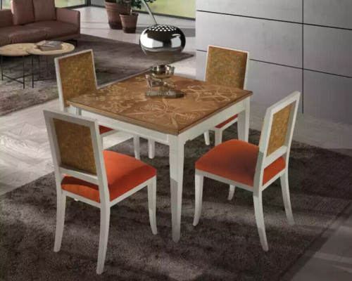 Esszimmer Designer Stuhl Holz Luxus Stil Klassischer Polsterstuhl