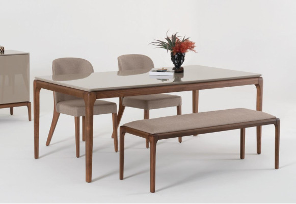 Esszimmer Set Stuhl Textil Küche Designer Stoff Polster Stühle