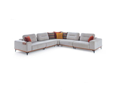 Weißes Exklusives L-Form Polstersofa Designer Ecksofa Wohnzimmer Sitzer