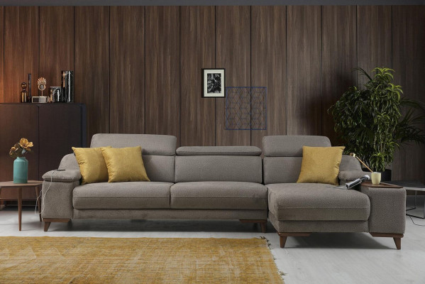 Sofa Couch Ecksofa L-form Polster Modern Wohnzimmer Relax Sitz Luxus Möbel