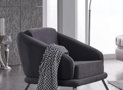 Sessel Textil Modern Möbel Designer Sitz Wohnzimmer Polstersessel 84x79x91