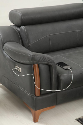 Ecksofa L-Form Sofa Couch Design Polster Modern Textil Möbel Wohnzimmer