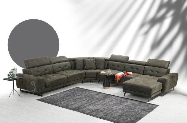 Wohnzimmer Ecksofa U-Form Luxus Möbel Modern Sofa Couch Eckgarnitur