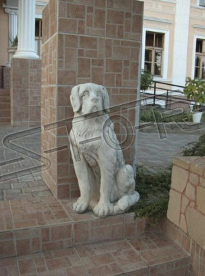 Garten Dekoration Hund Statue Skulptur Figuren Grau Skulpturen Designer