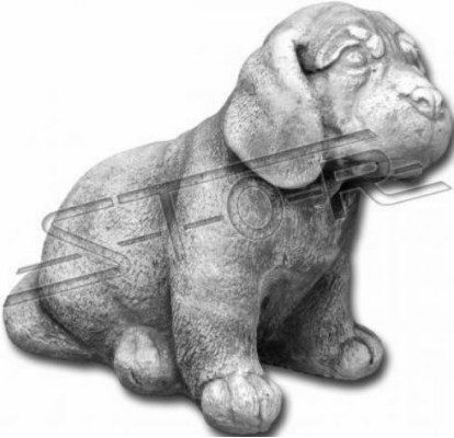 Garten Dekoration Hund Terrasse Stein Figur Figuren Dekorative Statue Weiß