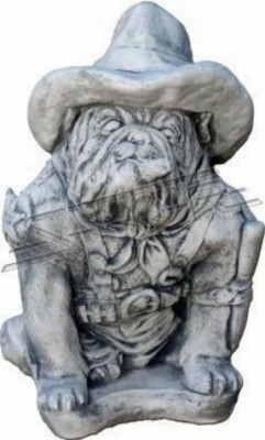 Garten Dekoration Hund Terrasse Stein Figuren Weiß Dekorative Statue Figur