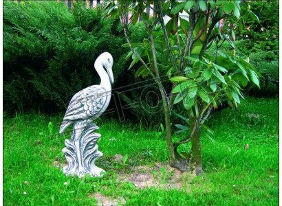 Garten Dekoration Kranich Terrasse Stein Figuren Figur Statue Skulptur