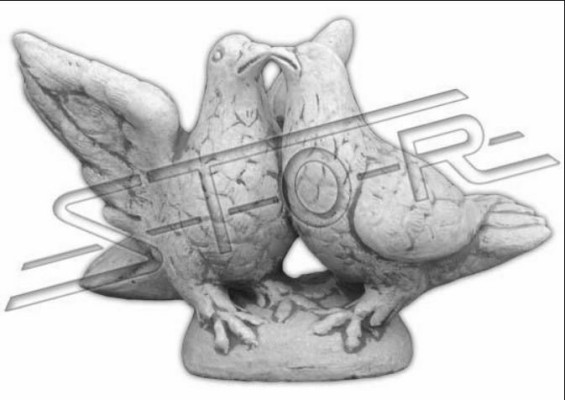 Garten Dekoration Tauben Terrasse Stein Figuren Figur Statue Skulptur