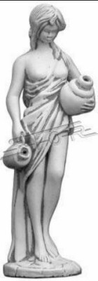 Gartenfigur "Frau Fontaine" 78cm Teichfigur Menschen Steinguss