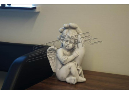 Grabengel Kreuz Grab Deko Grabschmuck Dekoration Klassisch Stein Statue