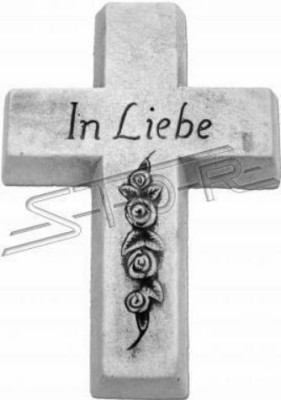 Grabengel Kreuz Schutzengel Grabschmuck Stein Dekoration Figur