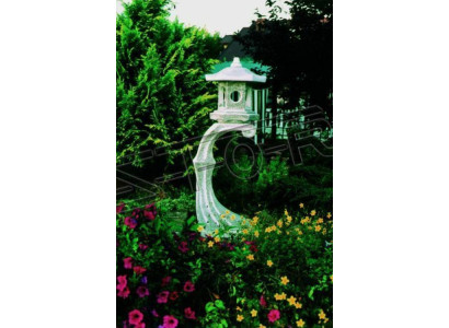 Japanischer Garten Lampen Dekoration Weiß Beleuchtung Natur Vogel Tränke