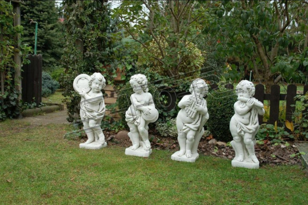 Junge 70cm Figur Statue Figuren Skulptur Weiß Statuen Garten Dekoration