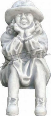 Junge Sitzende Figur Statue Figuren Skulptur Statuen Garten Dekoration