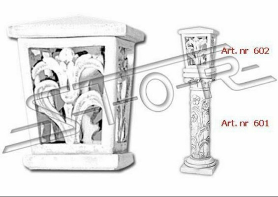 Leucht Korb für Säulen Außenbeleuchtung Dekoration Garten