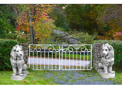Löwe Gartenfigur Terrassen Garten Skulptur Dekor Figuren Skulpturen Statuen