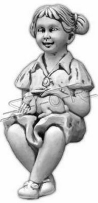 Mädchen Sitzende Figur Statue Figuren Dekorative Skulptur Statuen Garten