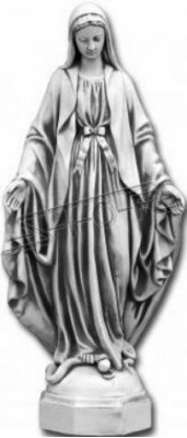 Mutter Jesus Maria Statue Grab Skulptur Heilige Figur Garten Deko 100cm