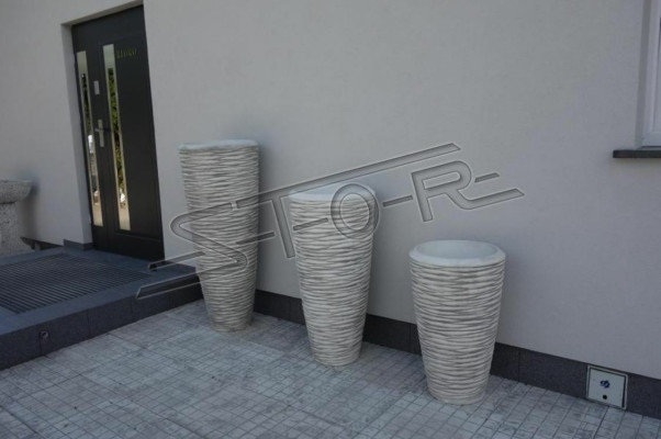 Natur Blumenkübel Pflanz Kübel Dekoration Garten Vasen Blumentöpfe Figur