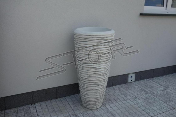 Natur Blumenkübel Pflanz Kübel Dekoration Garten Vasen Blumentöpfe Figur